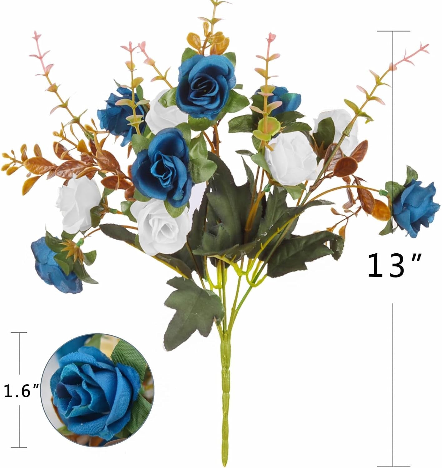 Artificial Flowers,2 Packs of Artificial Roses.24 Little Rose Silk Flowers. Plas
