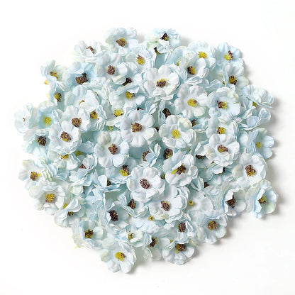 30Pcs Mini Artificial Rose Flowers Heads Silk Fake Flowers for Home Dceor Wedding Decoration Craft Wreath Gifts Accessories