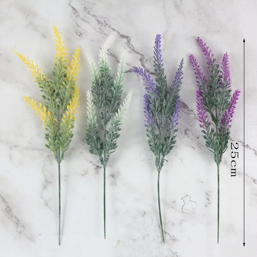 Cheap Wedding Party Artificial Flowers Lavender Fake Bridal Bouquet Party Home Decor Decorations Artificial Flowers
