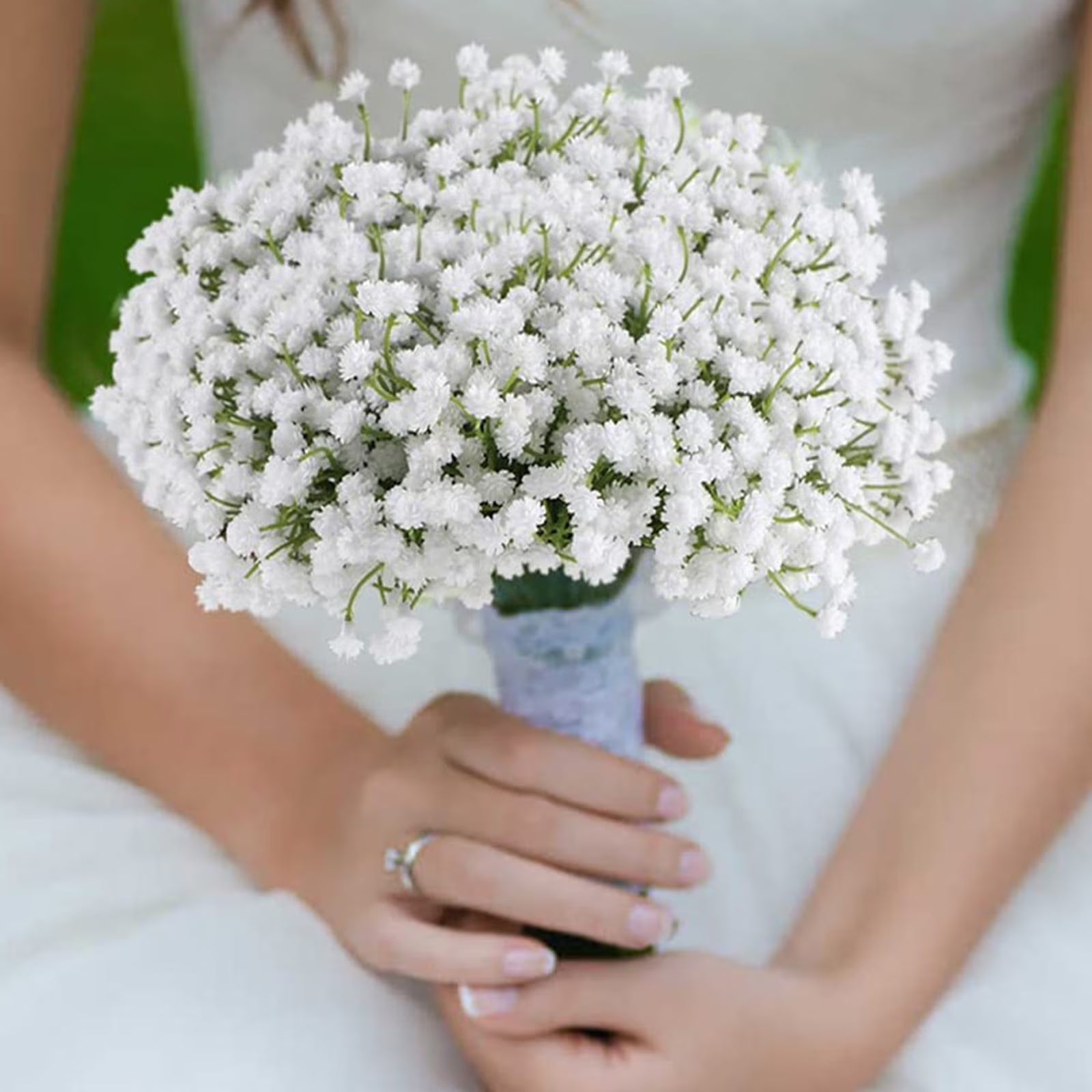 Artificial Flowers Clearance 4PCS Baby Breath Artificial Flowers Fake Babys Breath Gypsophila Flowers Realistic Artificial Flowers Bouquet Flores Artificiales Decoracion for Wedd White