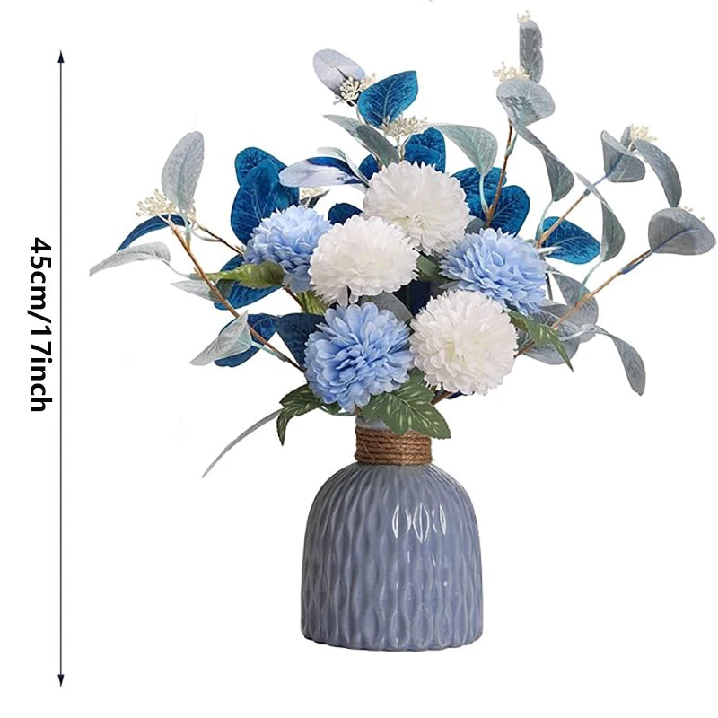 45Cm Eucalyptus Artificial Flowers Bouquet Decoration Fake Ornament Table Home Room Decor Garden Party Autumn Bridal Bouquet