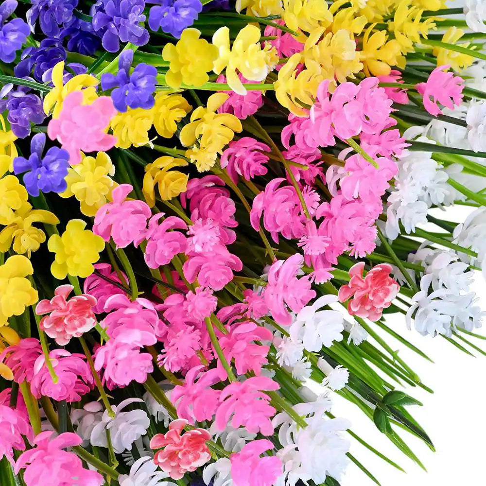 6.7 In. H 20 Pieces UV Resistant Artificial Flowers for Outdoor and Indoor Decor