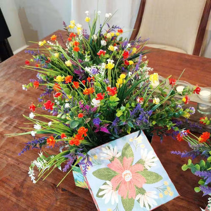 9 Bundles Artificial Flowers for Outdoor Decoration, UV Resistant Fake Plants