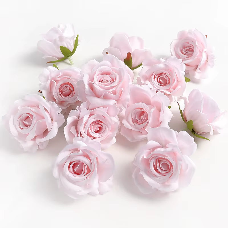 5/10Pcs Rose Artificial Flowers Silk Fake Flower for Home Room Decor Wedding Decoration DIY Gift Wreath Candy Box Cake Ornament