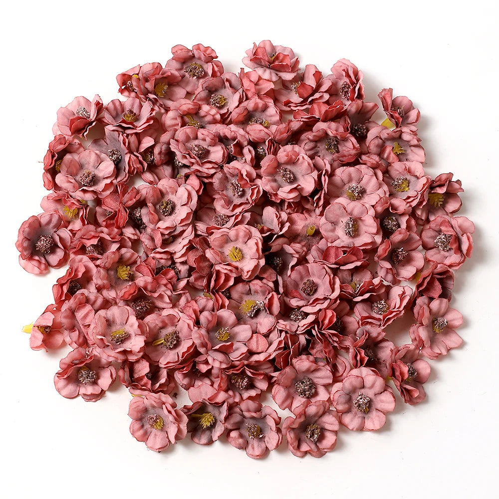 30Pcs Mini Artificial Rose Flowers Heads Silk Fake Flowers for Home Dceor Wedding Decoration Craft Wreath Gifts Accessories