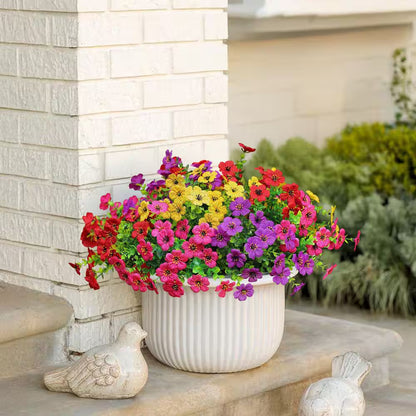 2.00 In. Mix Red Purple Yellow Rose-Red Artificial Outdoor Flower