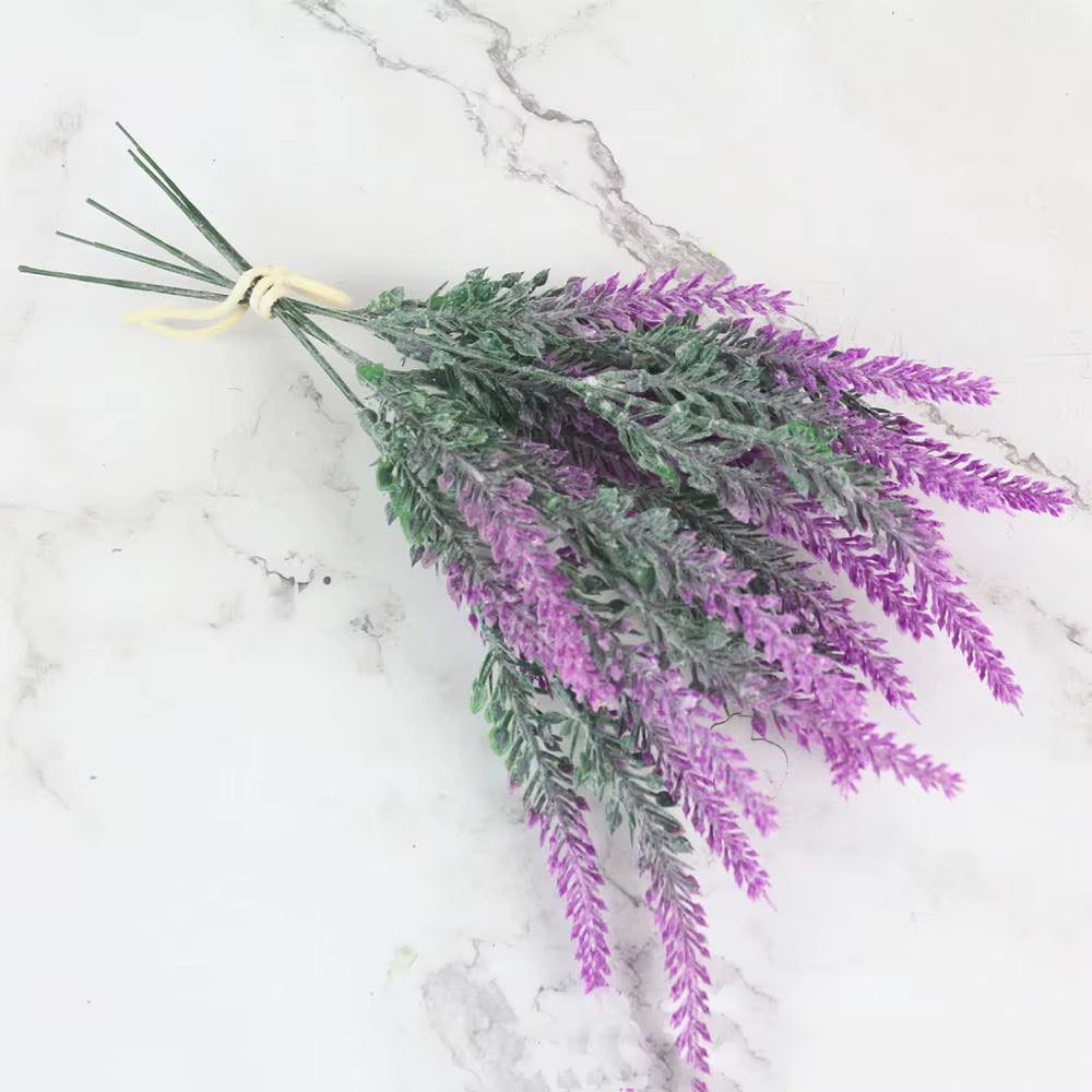 Cheap Wedding Party Artificial Flowers Lavender Fake Bridal Bouquet Party Home Decor Decorations Artificial Flowers