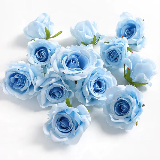 5/10Pcs Rose Artificial Flowers Silk Fake Flower for Home Room Decor Wedding Decoration DIY Gift Wreath Candy Box Cake Ornament