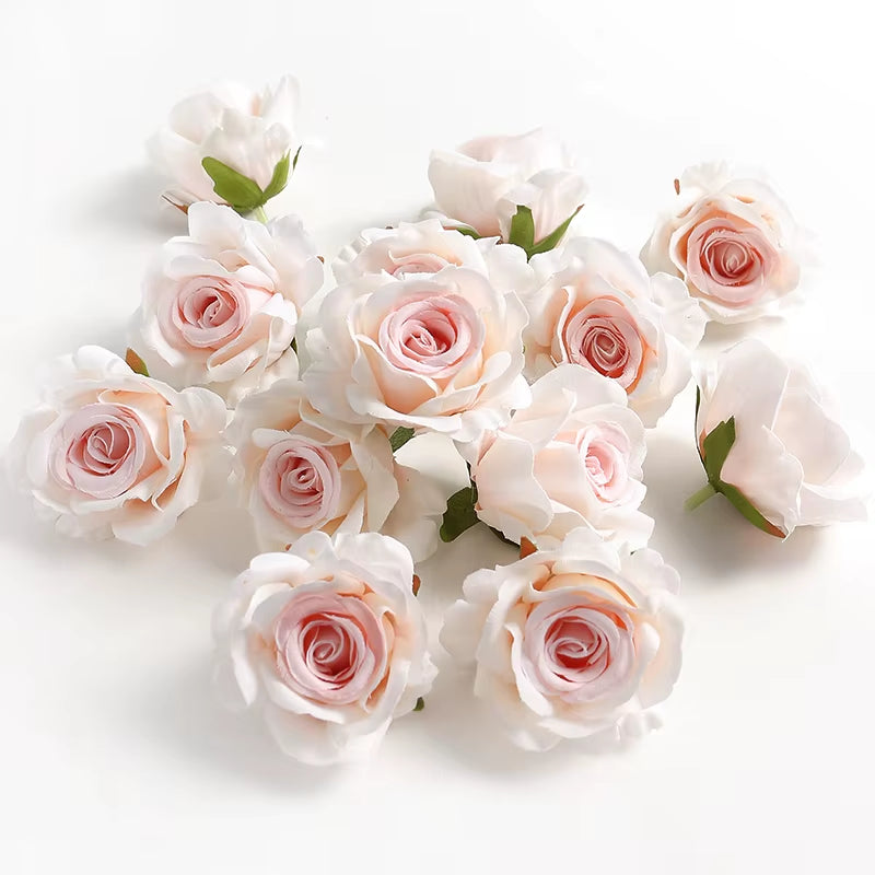 5/10Pcs Rose Artificial Flowers Silk Fake Flower for Home Room Decor Wedding Decoration DIY Gift Wreath Candy Box Cake Ornament
