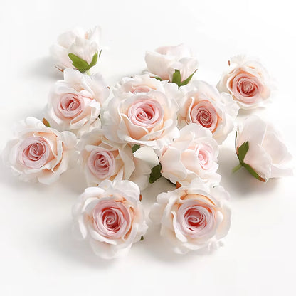 5/10Pcs Rose Artificial Flowers Silk Fake Flower for Home Room Decor Wedding Decoration DIY Gift Wreath Candy Box Cake Ornament