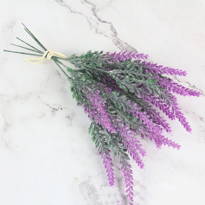 Cheap Wedding Party Artificial Flowers Lavender Fake Bridal Bouquet Party Home Decor Decorations Artificial Flowers