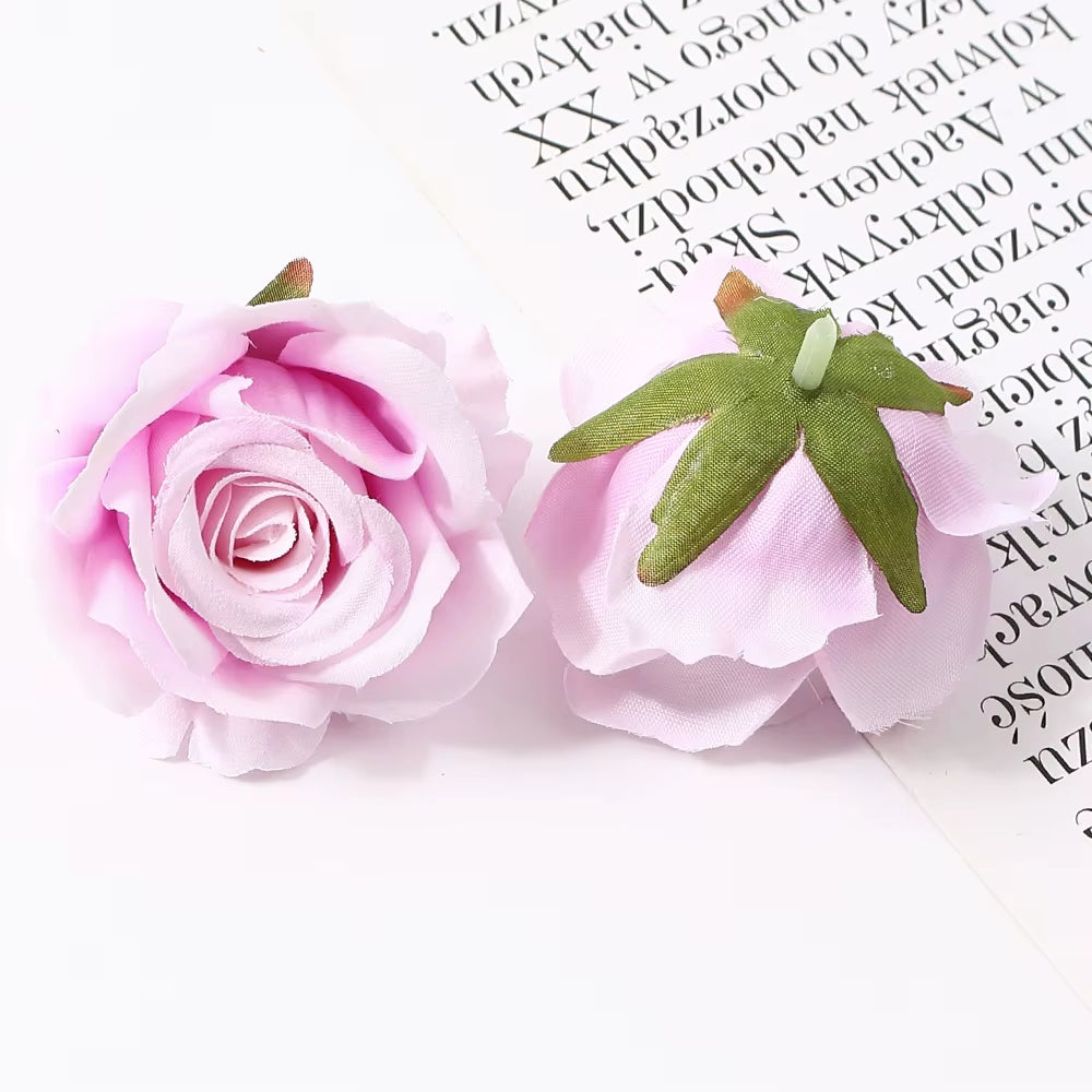 5/10Pcs Rose Artificial Flowers Silk Fake Flower for Home Room Decor Wedding Decoration DIY Gift Wreath Candy Box Cake Ornament