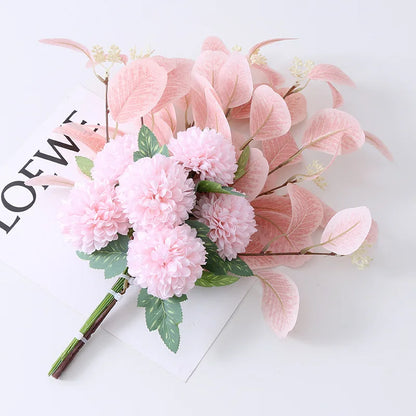 45Cm Eucalyptus Artificial Flowers Bouquet Decoration Fake Ornament Table Home Room Decor Garden Party Autumn Bridal Bouquet
