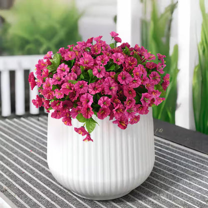 12.00 In. 8 Bundles Artificial Flowers for Outdoor Spring Decoration, UV Resistant Faux Flowers