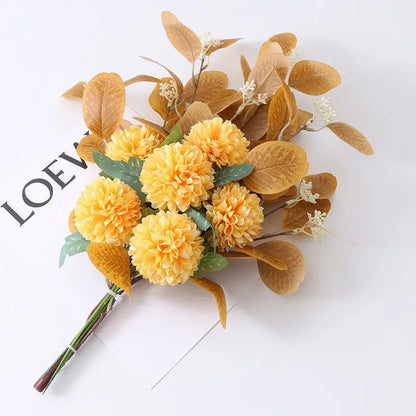 45Cm Eucalyptus Artificial Flowers Bouquet Decoration Fake Ornament Table Home Room Decor Garden Party Autumn Bridal Bouquet