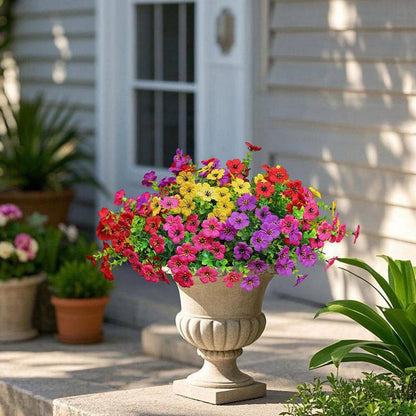 2.00 In. Mix Red Purple Yellow Rose-Red Artificial Outdoor Flower