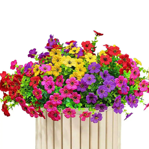 2.00 In. Mix Red Purple Yellow Rose-Red Artificial Outdoor Flower