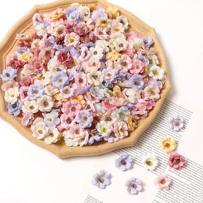 30Pcs Mini Artificial Rose Flowers Heads Silk Fake Flowers for Home Dceor Wedding Decoration Craft Wreath Gifts Accessories