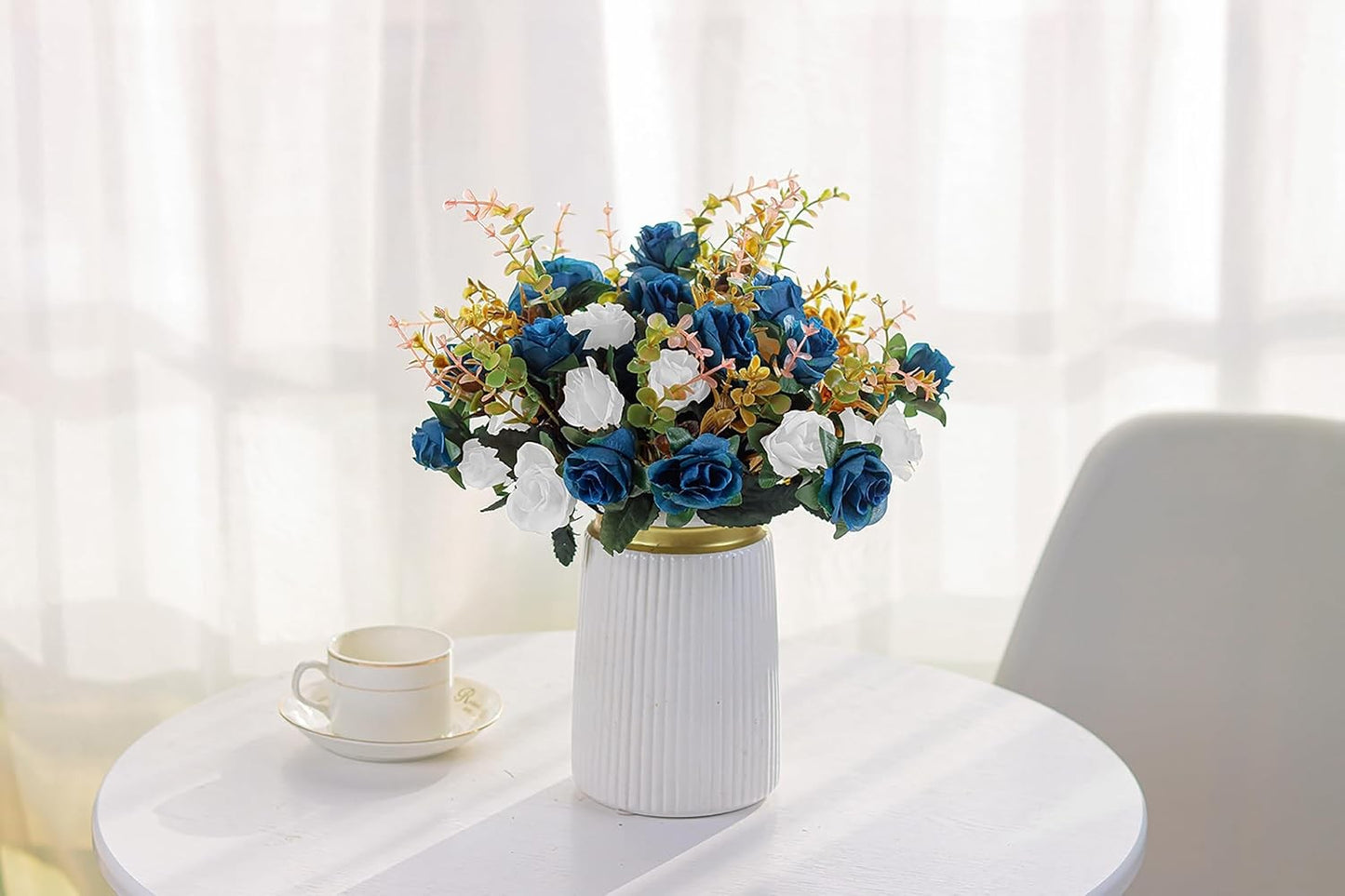 Artificial Flowers,2 Packs of Artificial Roses.24 Little Rose Silk Flowers. Plas