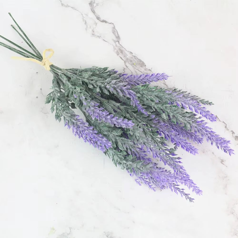 Cheap Wedding Party Artificial Flowers Lavender Fake Bridal Bouquet Party Home Decor Decorations Artificial Flowers